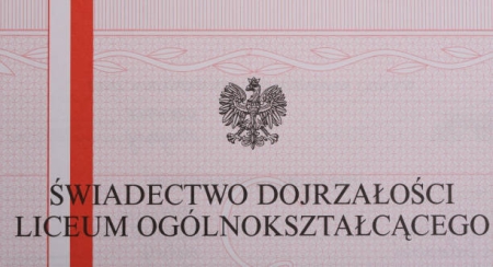 Rozdanie świadectw maturalnych